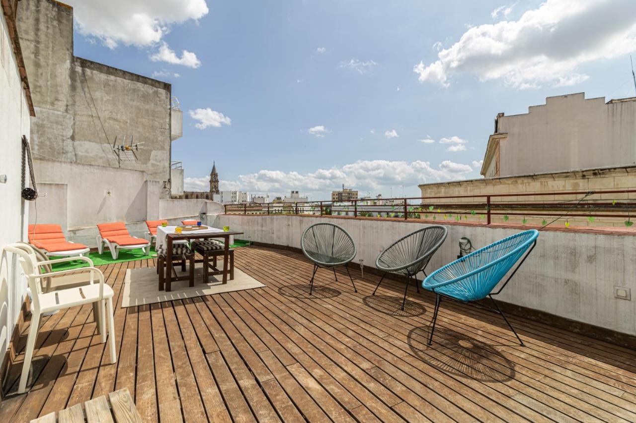 Top Atico Plaza Del Arenal - Gran Terraza - Vistas - Solarium Jerez de la Frontera Bagian luar foto